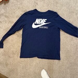 Nike Navy Long Sleeve Basketball Tee